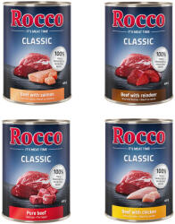 Rocco 24x400g Rocco Classic nedves kutyatáp- Marha, marha & lazac, marha & csirke, marha & rénszarvas