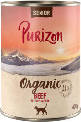Purizon 12x400g Purizon Organic gazdaságos csomag nedves macskatáp - Új: Senior marha & sütőtök