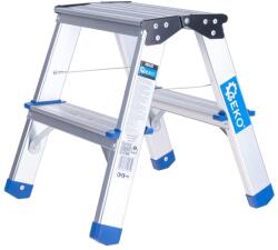 GEKO Scară din aluminiu dublă cu 2 trepte 150kg 67016 (G02432)