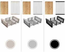  Acél mosogató 3 részes tartozékkészlettel REA Leo 40 Black Bézs tartozékok