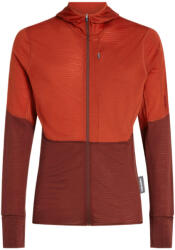 icebreaker Merino Blend 200 RealFleece Descender LS Zip Hoodie Agate/Port/Cb Férfi-melegítőfelső M