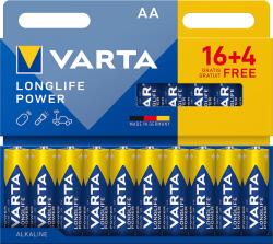 VARTA Longlife Power AA alkáli elem 16+4 db-os bliszterben L-BAT0361 (BAT0361)