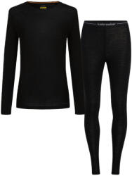Icebreaker Merino 175 Everyday LS Crewe and Leggings Set Black Női termál szett M