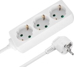 Rebel Prelungitor cu 3 prize, 5 m, tip german, fără întrerupător (3x1, 5 mm), Rebel, alb (L-URZ3070-5B)