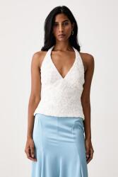 Bardot halter női pamuttal PAOLA - bézs 40