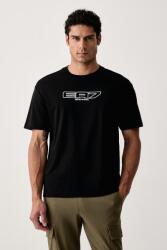 EA7 Emporio Armani férfi pamut póló - fekete M - answear - 27 990 Ft