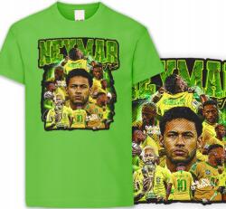  Gyerek Póló Zöld Neymar Labdarúgó Ajándék Gyerekeknek XL 164cm (KOSZULKA Z NADRUKIEM ZIELONA DLA DZIECKA)