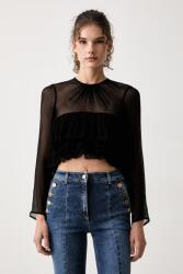 Elisabetta Franchi női viszkóz blúz - fekete 34 - answear - 92 990 Ft