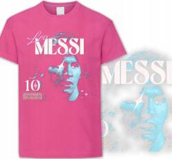  Gyerek Póló Rózsaszín Lionel Messi Leo Goat Gyerekeknek S 128cm (KOSZULKA Z NADRUKIEM RÓŻOWA DLA DZIECKA)