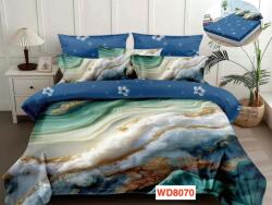 MaxMania Lenjerii de pat cu imprimeu 5D, cearceaf cu elastic, identice cu poza, WD8070 Lenjerie de pat