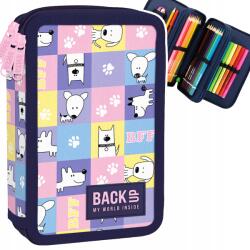 DERFORM Háromrekeszes tolltartó BackUP Kutyák Bff Best Friends Forever (piórnik backup 8 ew11 derform)
