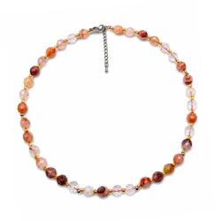  Colier Lodolit (Cuart Shamanic) Butoias Fatetat 7-8x6-7 mm cu Argint 925 sau Inox 316L 1 Buc