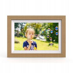 Wozinsky 10.1'' digitális képkeret Frameo 32GB alkalmazással világosbarna (4909963763792)