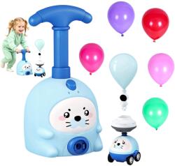 Goaduoynt Lufivető Pumpával, Aerodinamikai Játék, Kék (Wyrzutnia balonów Zabawka Balon Samochód)