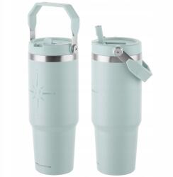 Florina Termo Bögre Szívószállal Nagy termosz Kulacs Rozsdamentes 890ml Menta iránytű (383540)