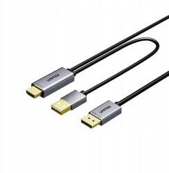 Unitek V1714AGY01 Hdmi DisplayPort kábel Usb-a 4K Hdr tápellátással 1.8 m (V1714AGY01)