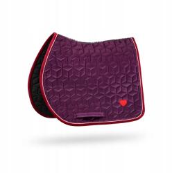 Galop Wear Nyeregalátét Galop Wear Velvet szív lila-bordó (czaprak_serce_bordo)