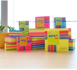 Stick'n Cub notes autoadeziv 76 x 76 mm, 400 file, Stick'n - neon/pastel asortate (HO-21539)