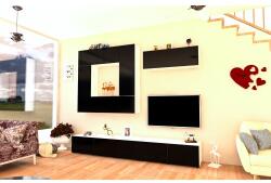 Spectral Mobila Living Armonia V2 PAL Negru Lucios - cu sistem "PUSH TO OPEN