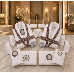  Set Halate Lux - 16 Piese, Bumbac 100% Premium, Ultra-Absorbant pentru El si Ea, Culoare Bordo - AHM73 Prosop