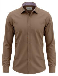 EGO MAN cămașă pentru bărbați RE-101-11, croială regular Maro 4XL