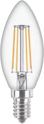 Philips Bec LED filament lumanare E14 4 3W 470lm 2700K transparent (EL0072036)