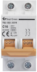 Total Green intrerupator automat bipolar 16a curba c 6ka (EL0004093)