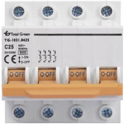 Total Green Intrerupator automat tetrapolar 25A curba C 6kA (EL0029522)