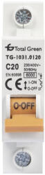 Total Green Intrerupator automat monopolar 20A 6kA curba C (EL0004087)