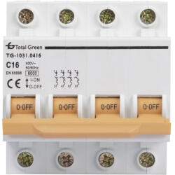 Total Green Intrerupator automat tetrapolar 16A 6kA curba C (EL0029520)
