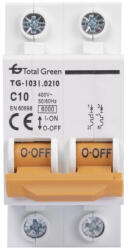 Total Green Intrerupator automat bipolar 10A 6kA curba C (EL0004092)