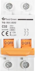 Total Green intrerupator automat bipolar 32a curba c 6ka (EL0004096)