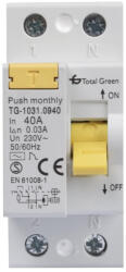 Total Green Intrerupator automat diferential 2P 40A 30mA (EL0009478) - energodepot