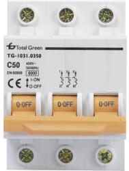 Total Green Intrerupator automat tripolar 50A curba C 6kA (EL0004104)