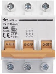 Total Green Intrerupator automat tripolar 25A curba C 6kA (EL0004101)