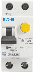 Eaton Intrerupator automat diferential 20A 1P N curba C 6kA 30mA (EL0056220)