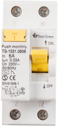 Total Green Intrerupator automat diferential 2P 6A 30mA (EL0029527) - energodepot