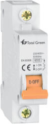 Total Green Intrerupator automat monopolar 50A curba C 6kA (EL0004108)