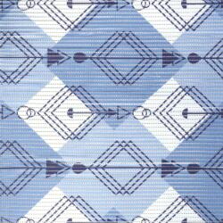 Dariana Covoras Antiderapant pentru Baie si Piscina Blue Arrows V24039A, 65 80 cm, Absorbant, tip Burete, PVC, Alb Bleu Covor