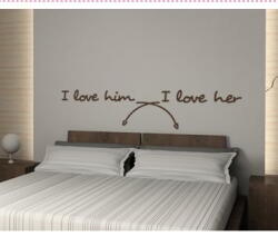 4 Decor Sticker I love Him and Her - beestick-deco - 80,00 RON