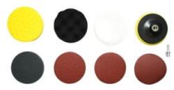  Set slefuire si polisare 125 mm Velcro cu adaptor M14, 9 piese (210826-19)