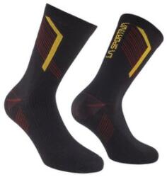 La Sportiva FLOW TRAIL SOCKS Șosete Black/Yellow 35-37 EU