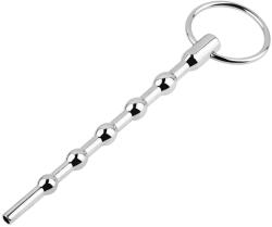 SuperLove Stainless Steel Beaded Penis Plug with Ring