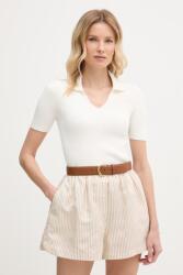 Lacoste női t-shirt viszkózzal - bézs 38