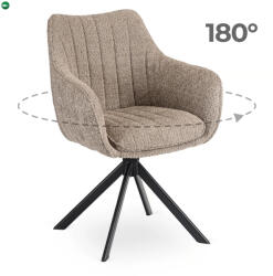 Mebel Elite BAJA barna bouclé forgó étkezőszék
