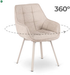 Mebel Elite MOND krémszínű forgó étkezőszék