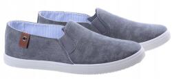  Férfi tornacipő bebújós kényelmes Slip On szürke 44