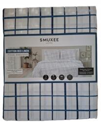 Smukee Pamut ágyneműhuzat Kockás fehér-kék 160x200 (85B)