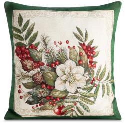 Eurofirany Gobelin karácsonyi párnahuzat zsenília fonalból 4115 Zöld 45x45 cm - 5 cm