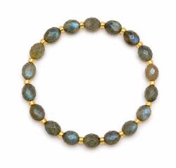  Bratara Labradorit Butoias Fatetat 7-8x6-7 mm Diametru 60 mm 1 Buc